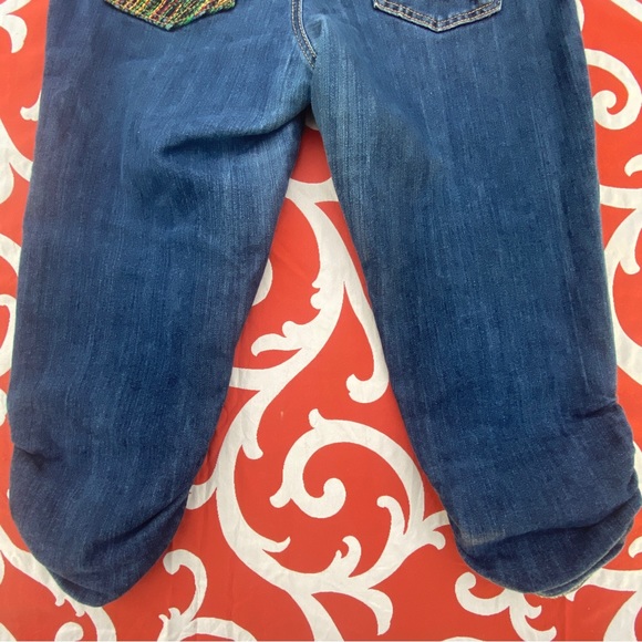 Rocawear capri Jeans Rasta color design size 13 14 - Picture 12 of 14